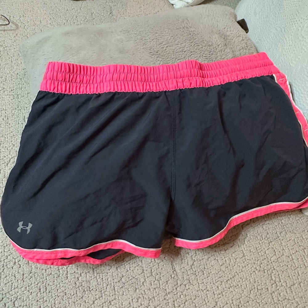 Under Armour Women's Gray and Pink Shorts